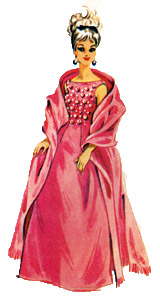 barbie's gown and stole